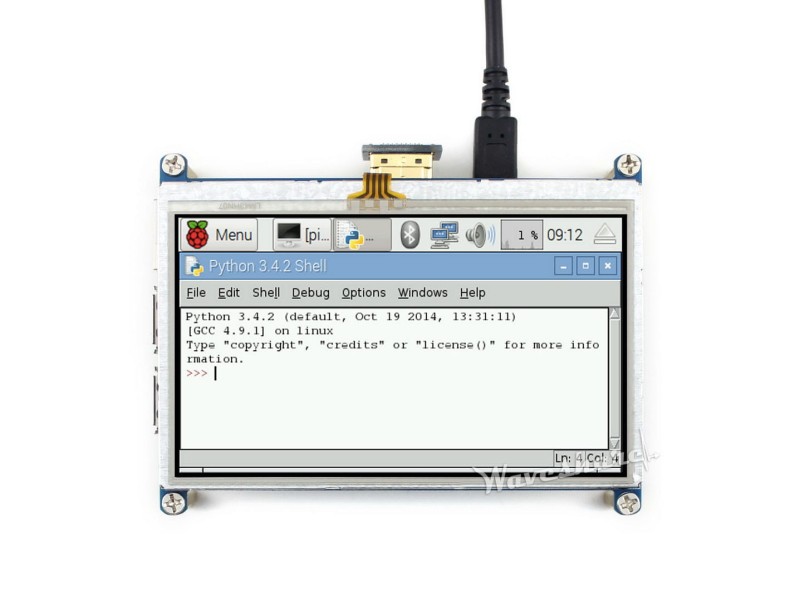 Wyświetlacz LCD dla Raspberry Pi 4.3" 480x242 HDMI panel dotykowy rezystancyjny