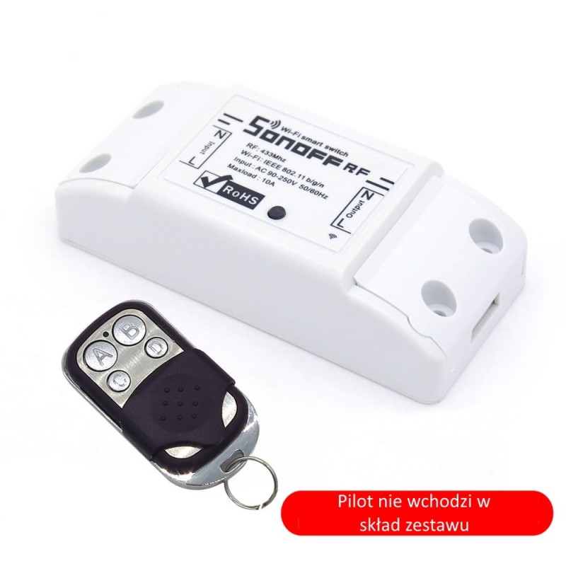 Sonoff RF- przekaźnik sterowany WiFi oraz RF433MHz