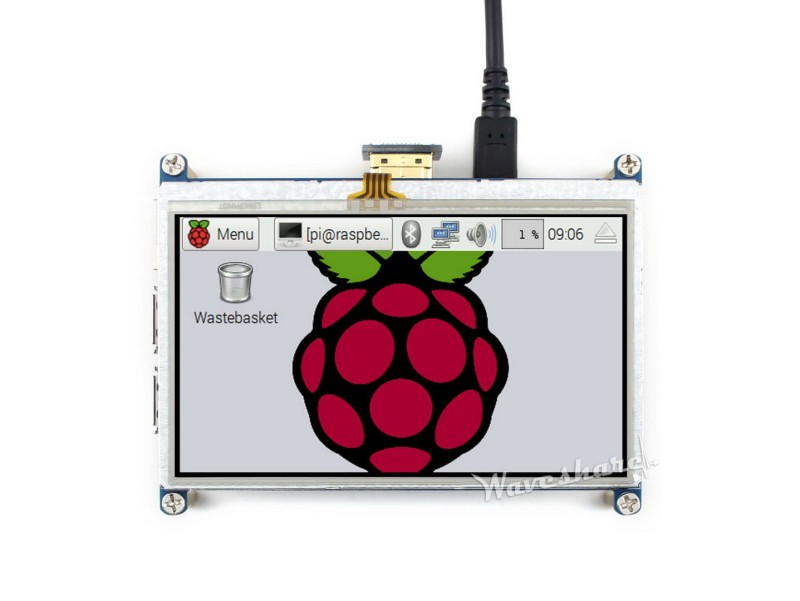 Wyświetlacz LCD dla Raspberry Pi 4.3" 480x242 HDMI panel dotykowy rezystancyjny