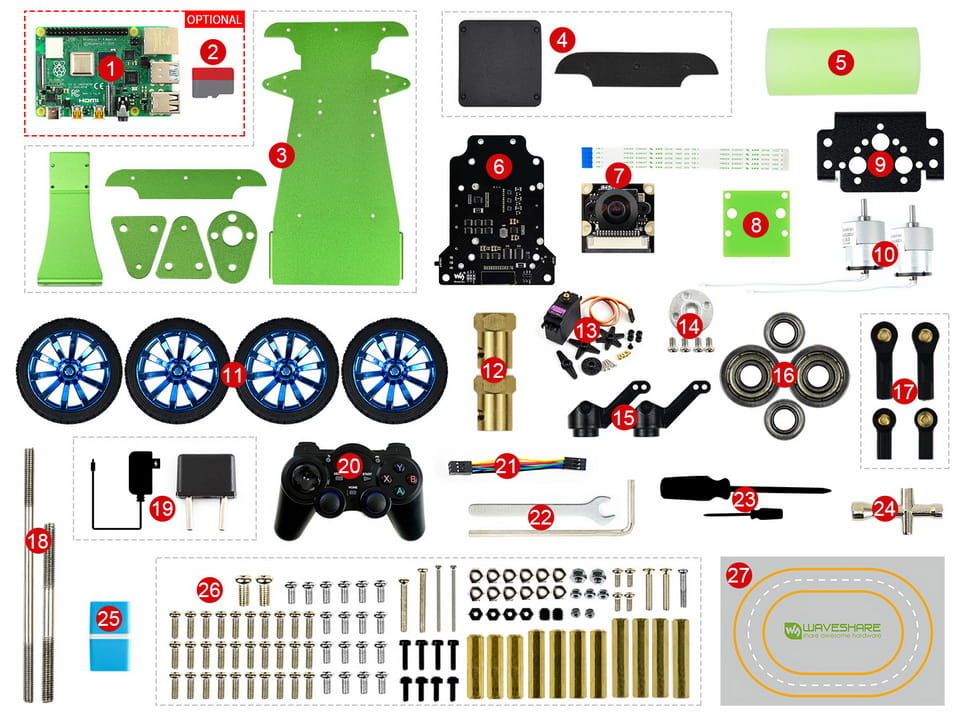 Robotická sada PiRacer DonkeyCar