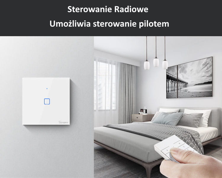 Sonoff włącznik dotykowy sterowany pilotem