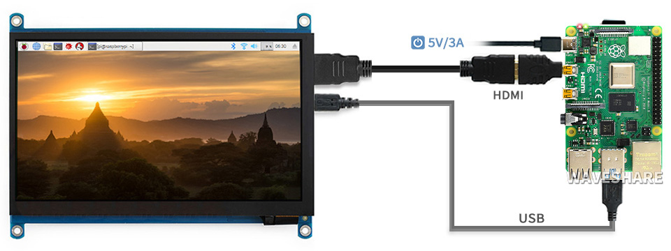 7 cale dla Raspberry Pi 4