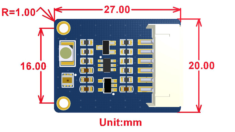 TCS34725 barevný senzor - I2C