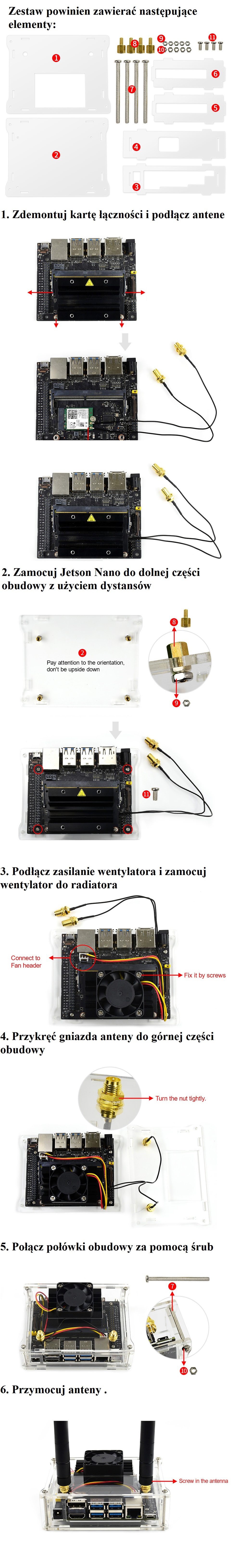 Akrylátové pouzdro pro Jetson Nano