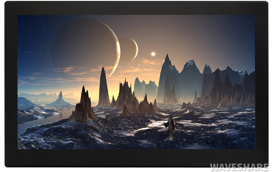 13,3palcový LCD displej, kapacitní dotykový, 1920 x 1080, panel z tvrzeného skla v polykarbonátovém ochranném pouzdře 