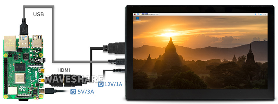 13,3palcový LCD displej, kapacitní dotykový, 1920 x 1080, panel z tvrzeného skla v polykarbonátovém ochranném pouzdře 