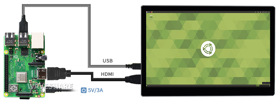 9 palců pro Raspberry Pi 3