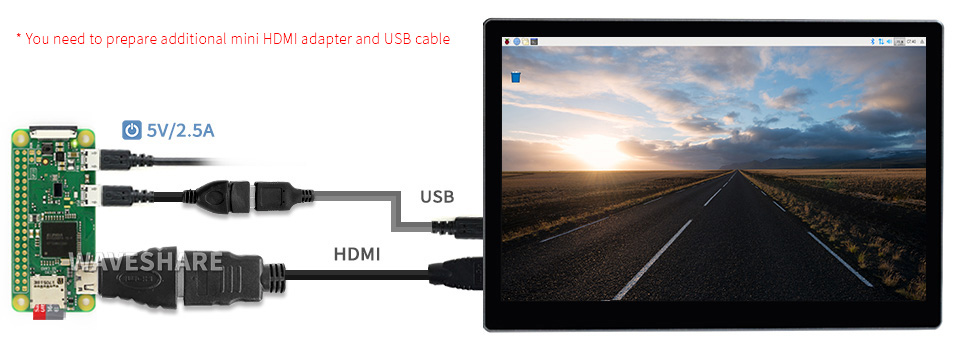 9 palců pro Raspberry Pi