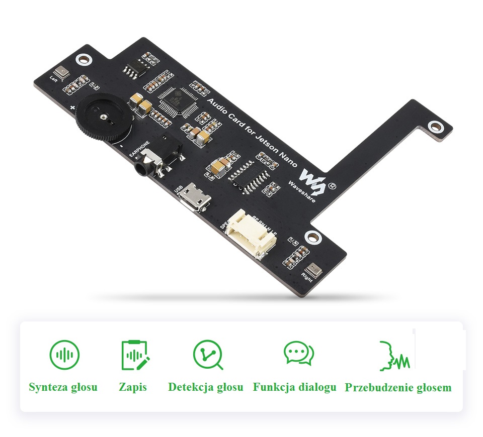 Modul zvukové karty pro Jetson Nano