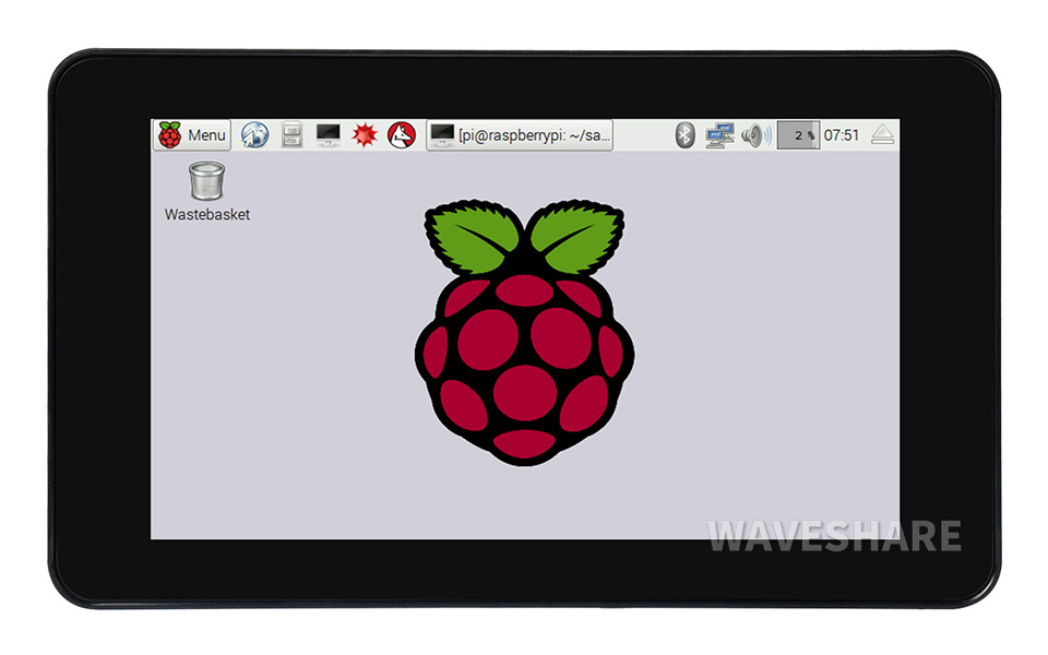 7-calowy pojemnościowy wyświetlacz dotykowy dla Raspberry Pi, interfejs DSI, 800×480