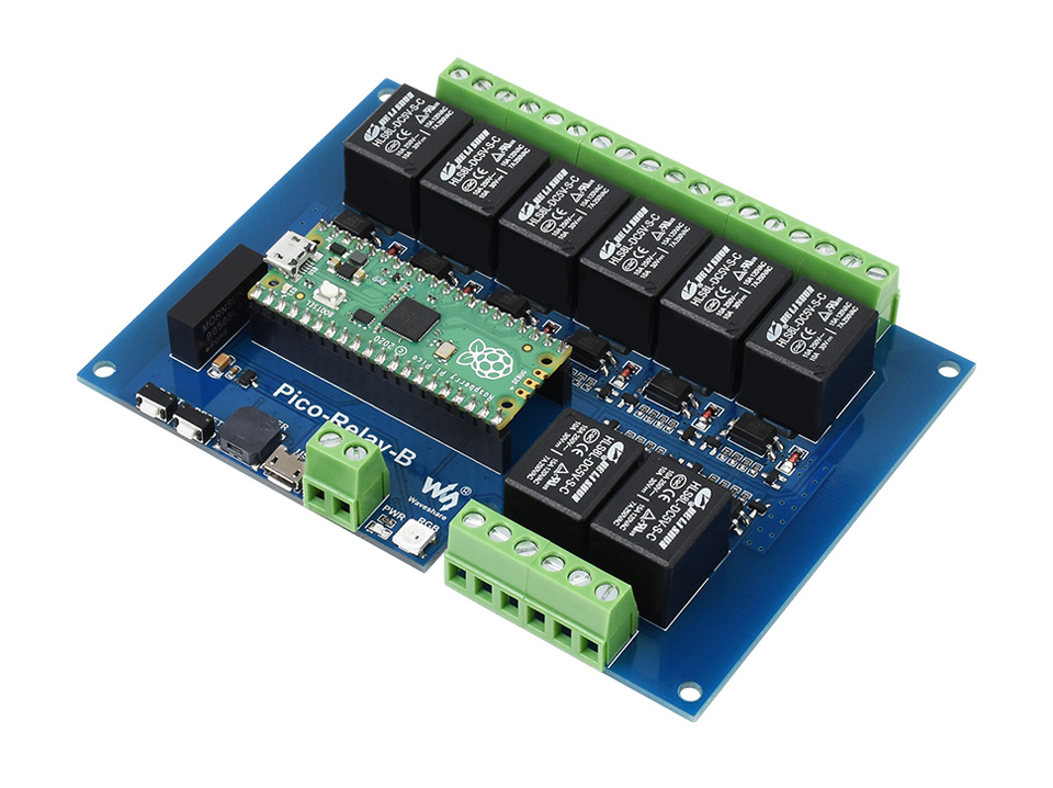 Moduł przekaźnikowy 8-kanałowy dla Raspberry Pi Pico