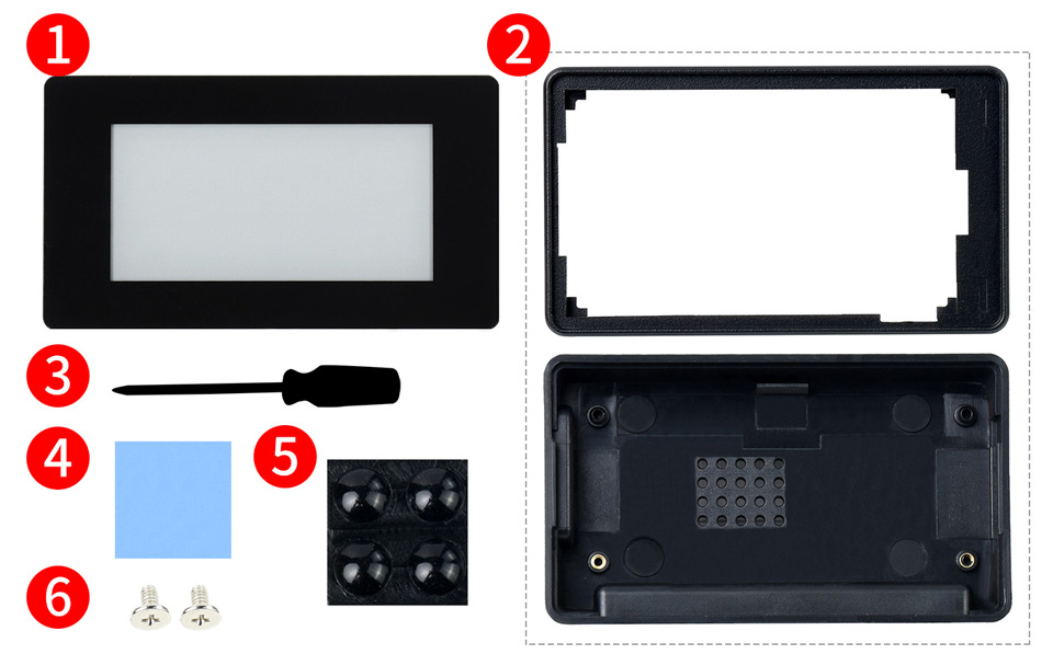 2,13palcový dotykový e-paper e-ink displej pro Raspberry Pi Zero, 250 × 122, pouzdro ABS