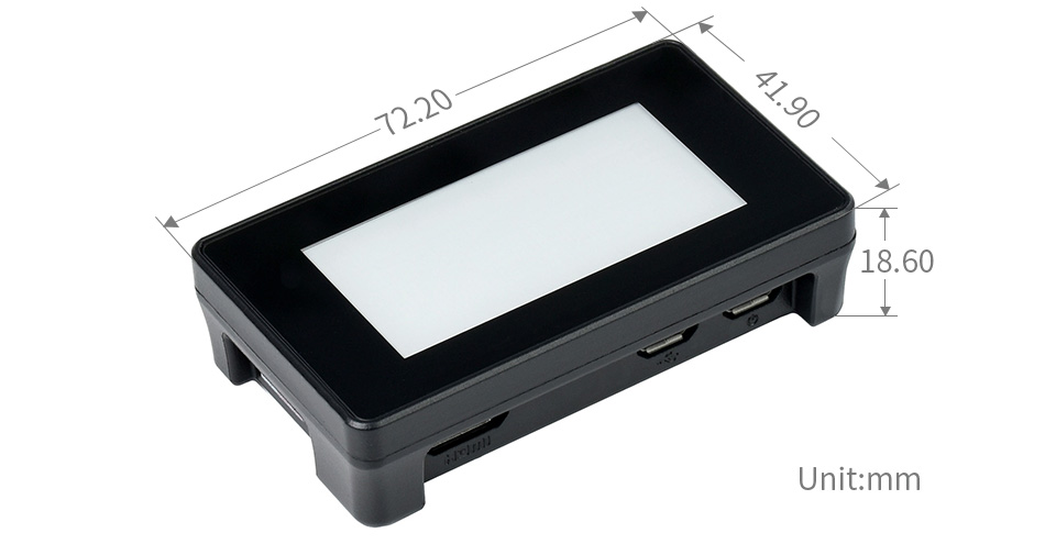 2,13palcový dotykový e-ink displej pro Raspberry Pi Zero, 250 × 122, pouzdro ABS