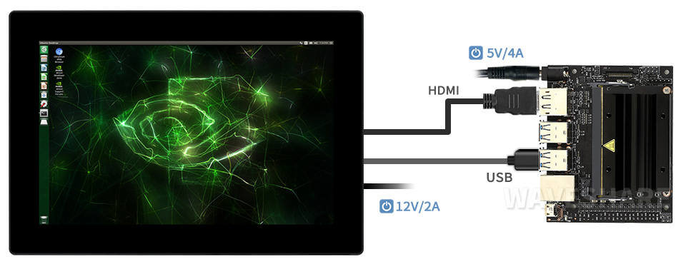 10,1palcový LCD displej, kapacitní dotykový, 1920x1200, panel z tvrzeného skla, v ochranném pouzdře
