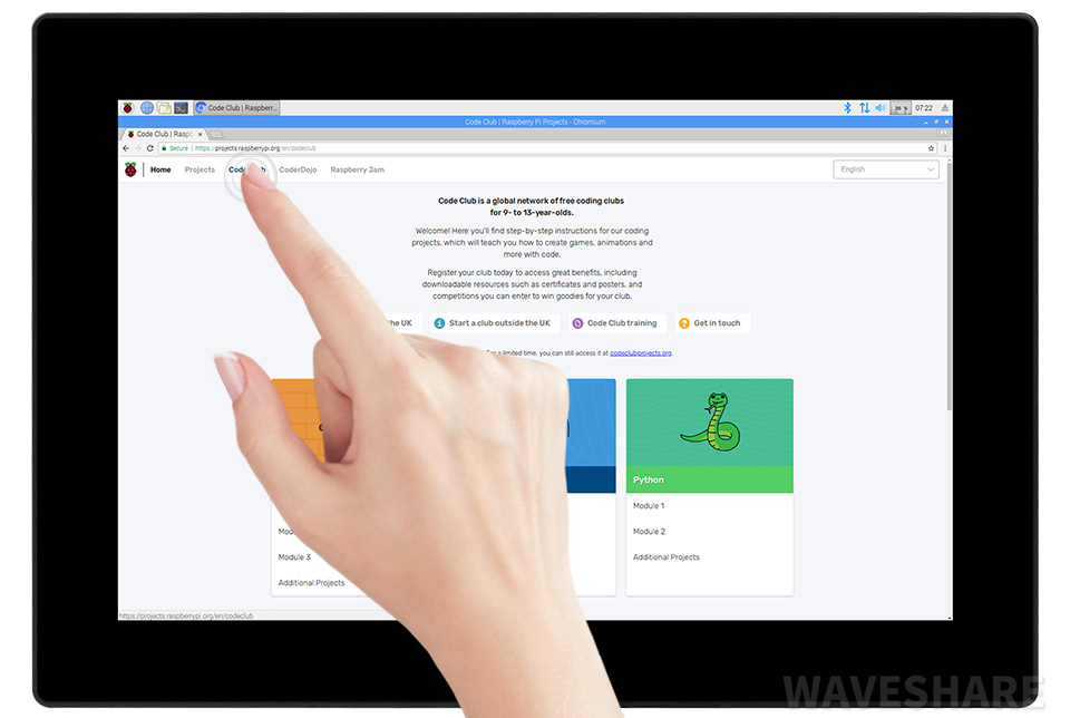 10,1palcový LCD displej, kapacitní dotykový, 1920x1200, panel z tvrzeného skla, v ochranném pouzdře