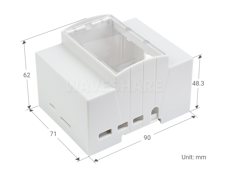ABS pouzdro pro Raspberry Pi 4 na liště DIN