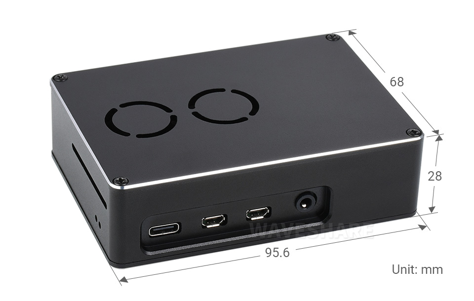 Aluminiowa obudowa z podwójnym wentylatorem do Raspberry Pi 4