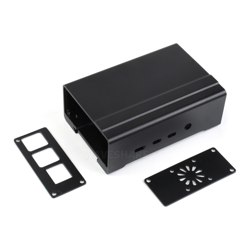 Aluminiowa obudowa z wentylatorem do Raspberry Pi 4 na szyne DIN