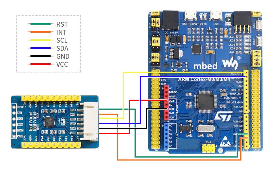 Moduł z 16-kanałowym ekspanderem GPIO z możliwością sterowania diodami LED. AW9523B GPIO.