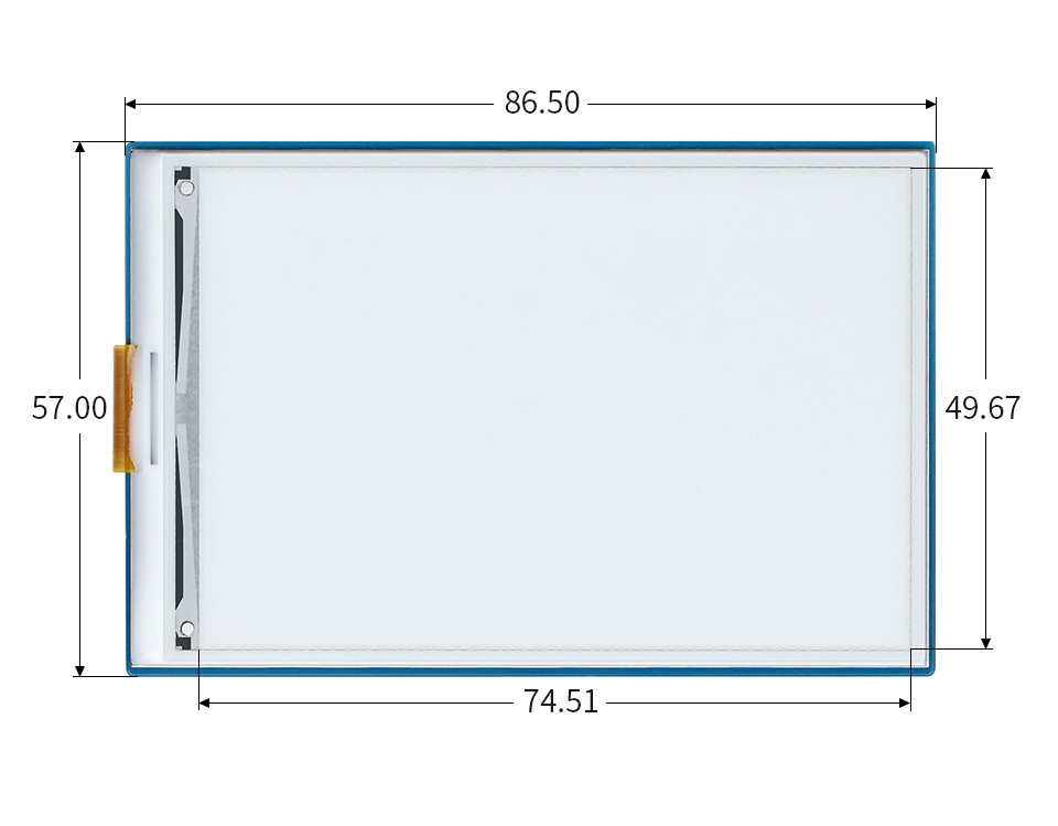 3,52palcový 360x240px SPI černobílý E-paper displej pro Raspberry Pi