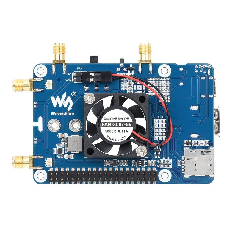 Moduł 3G/4G/5G RM502Q-AE z obudową, obsługa GPS, Glonass, Galileo dla Raspberry Pi 