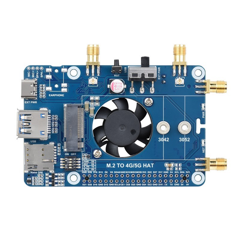 Moduł 3G/4G/5G RM502Q-AE z obudową, obsługa GPS, Glonass, Galileo dla Raspberry Pi 