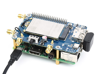 Moduł 3G/4G/5G RM502Q-AE z obudową, obsługa GPS, Glonass, Galileo dla Raspberry Pi 