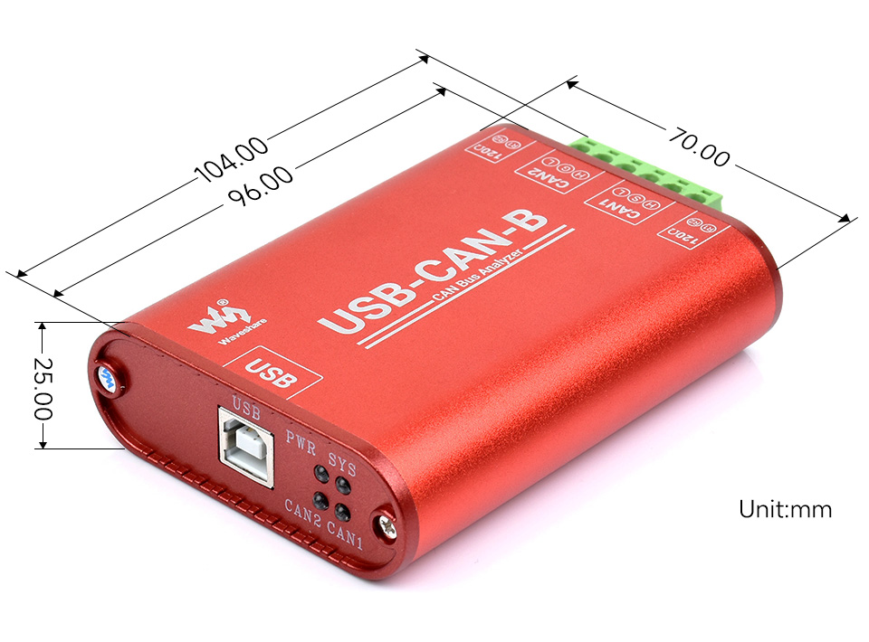 Průmyslový adaptér USB na CAN, dvoukanálový s analyzátorem