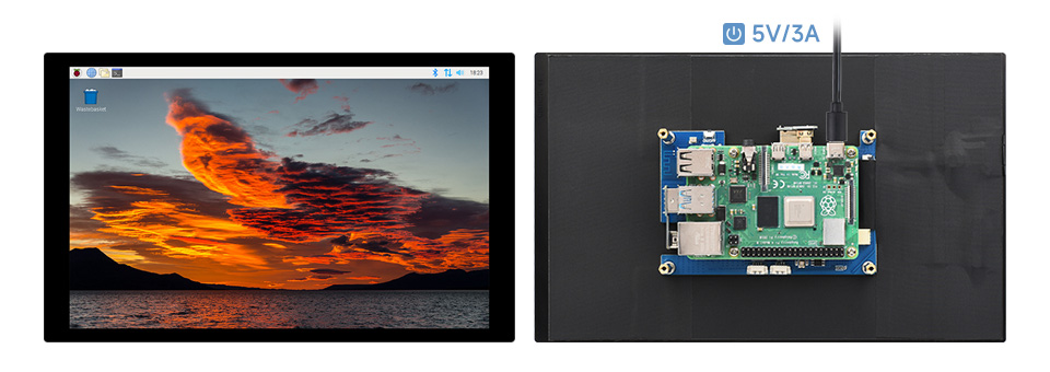 Pojemnościowy 10,1-calowy wyświetlacz 1280 x 800 z interfejsem HDMI i ekranem IPS dla Raspberry Pi, PC, JetSon