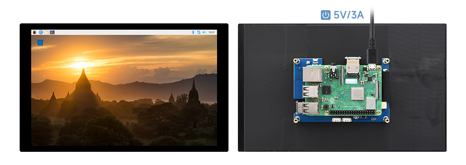 Pojemnościowy 10,1-calowy wyświetlacz 1280 x 800 z interfejsem HDMI i ekranem IPS dla Raspberry Pi, PC, JetSon
