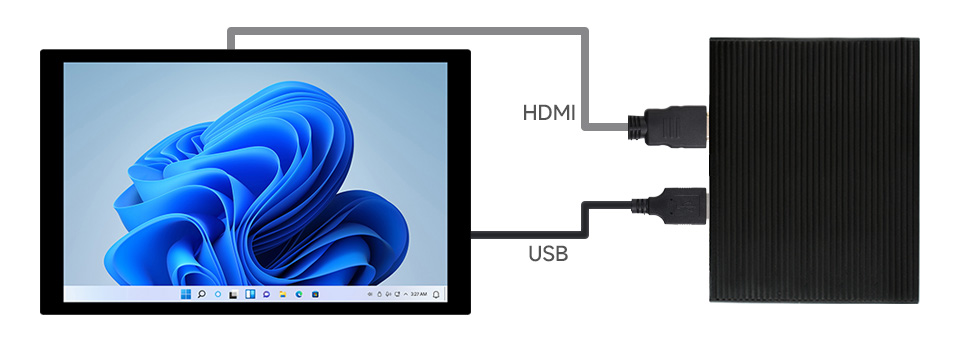 Pojemnościowy 10,1-calowy wyświetlacz 1280 x 800 z interfejsem HDMI i ekranem IPS dla Raspberry Pi, PC, JetSon