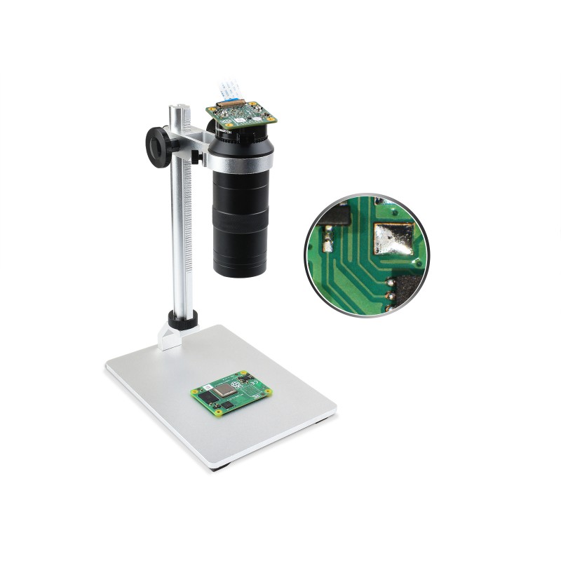 Industrial 100X Microscope Lens for Raspberry Pi HQ