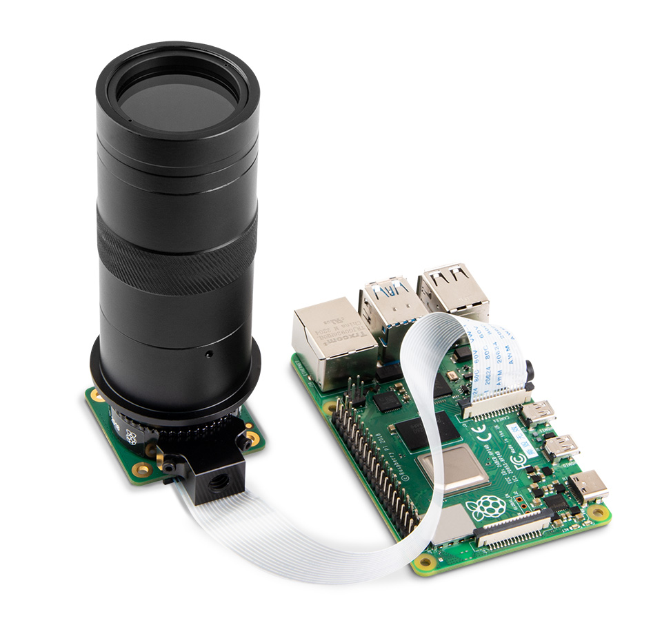 Industrial 100X Microscope Lens for Raspberry Pi HQ