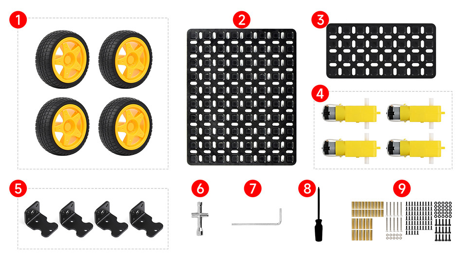 Robot Chassis-S Mobiler Roboter-Chassis für Raspberry Pi, Jetson Nano