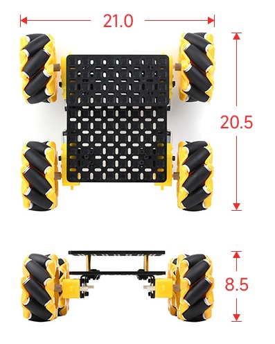 Mobiles Roboter-Chassis der Robot-Chassis-S-Serie für Raspberry Pi, Jetson Nano