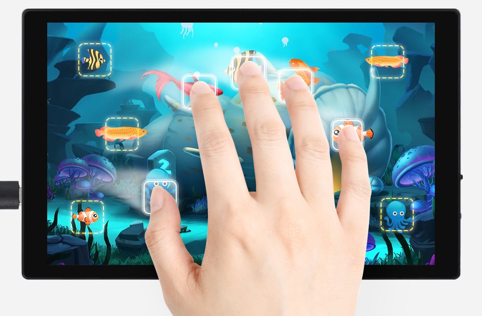 Kapazitiver 8-Zoll-1280 x 800 8HP-CAPLCD-Touchscreen für Raspberry Pi, PC, Jatson, Smartphone