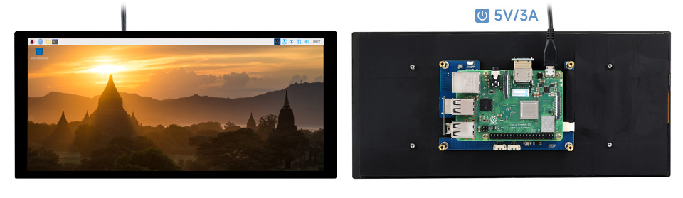 10,4-Zoll-1600-x-720-HP-CAPQLED-kapazitiver Bildschirm für Raspberry Pi, PC, Jatson