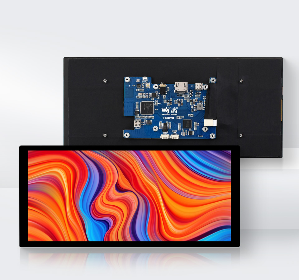 10,4-Zoll-1600-x-720-HP-CAPQLED-kapazitiver Bildschirm für Raspberry Pi, PC, Jatson