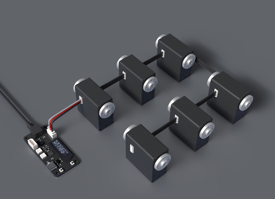 Silnik serwo ST3025 z magistralą szeregową, 40kg.cm, 85 RPM, z enkoderem magnetycznym 360°
