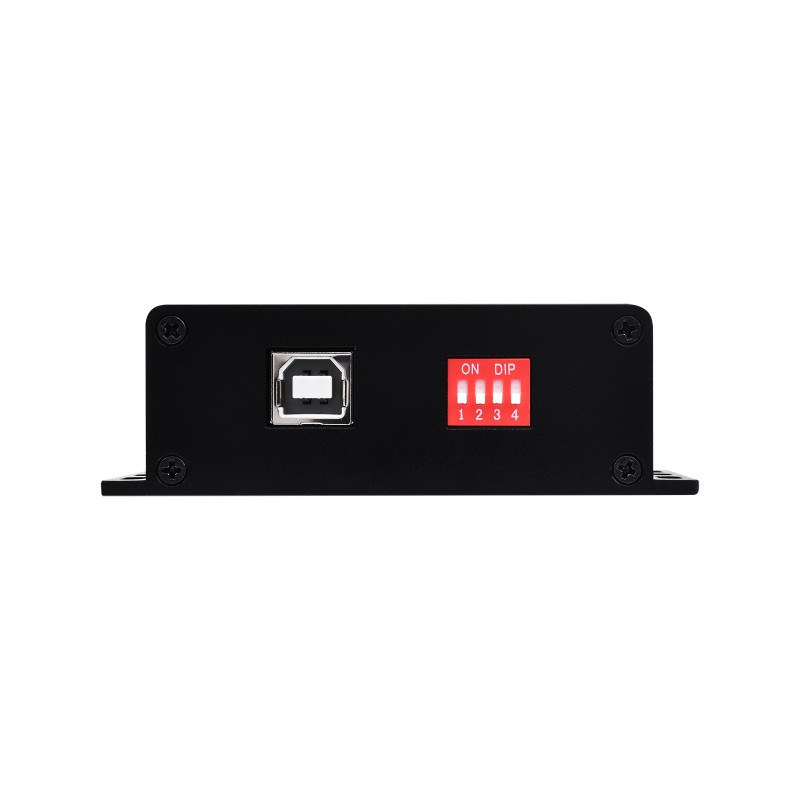 Przemysłowy czterokanałowy konwenter USB na RS485 w metalowej obudowie