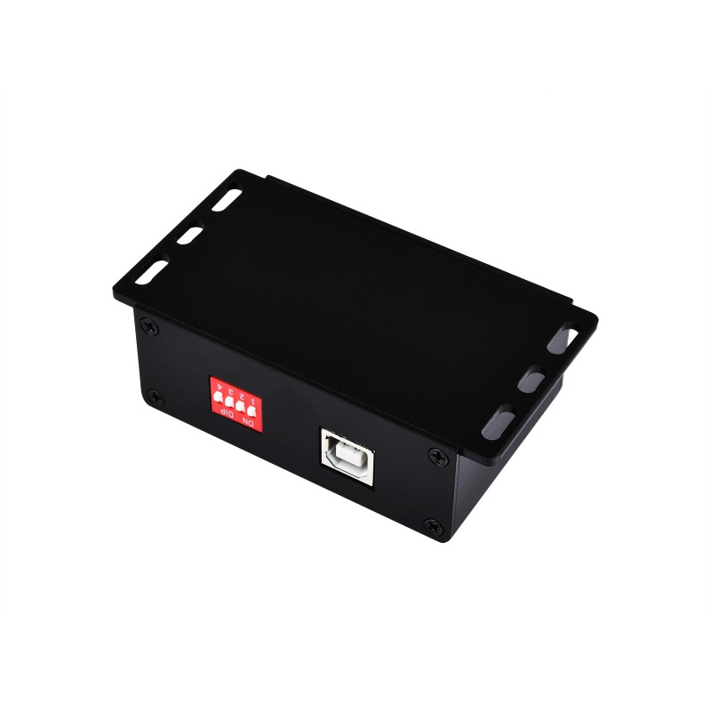Przemysłowy czterokanałowy konwenter USB na RS485 w metalowej obudowie