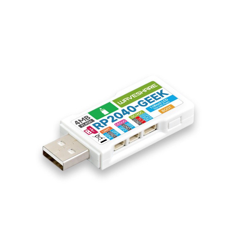 Płyta rozwojowa RP2040-GEEK USB-A z 1.14cal wyświetlaczem 65K kolorów