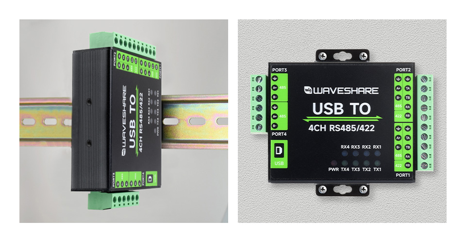 Przemysłowy Konwerter USB do 4-Kanałowego RS485/422, FT4232HL