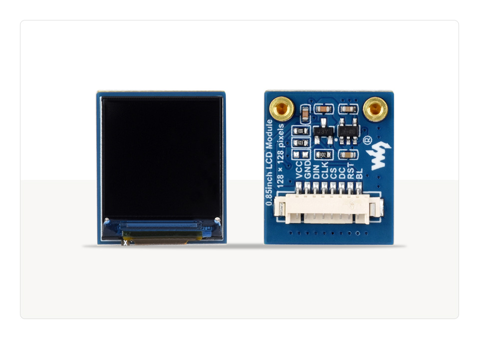 0.85 calowy moduł wyświetlacza LCD, IPS, 128x128, interfejs SPI, 65K kolorów dla Raspberry Pi, Arduino, STM32, ESP32, RP2040, Jetson