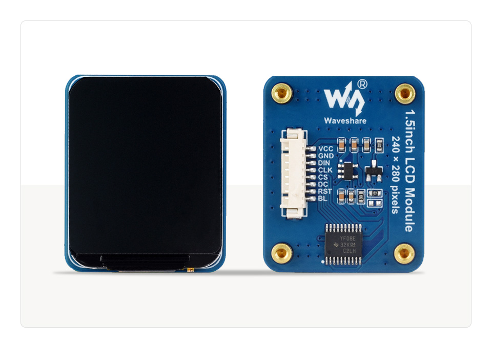 Moduł wyświetlacza LCD 1.5 cala z kontrolerem NV3030B dla Raspberry Pi, Arduino, STM32, ESP32, RP2040, seria Jetson