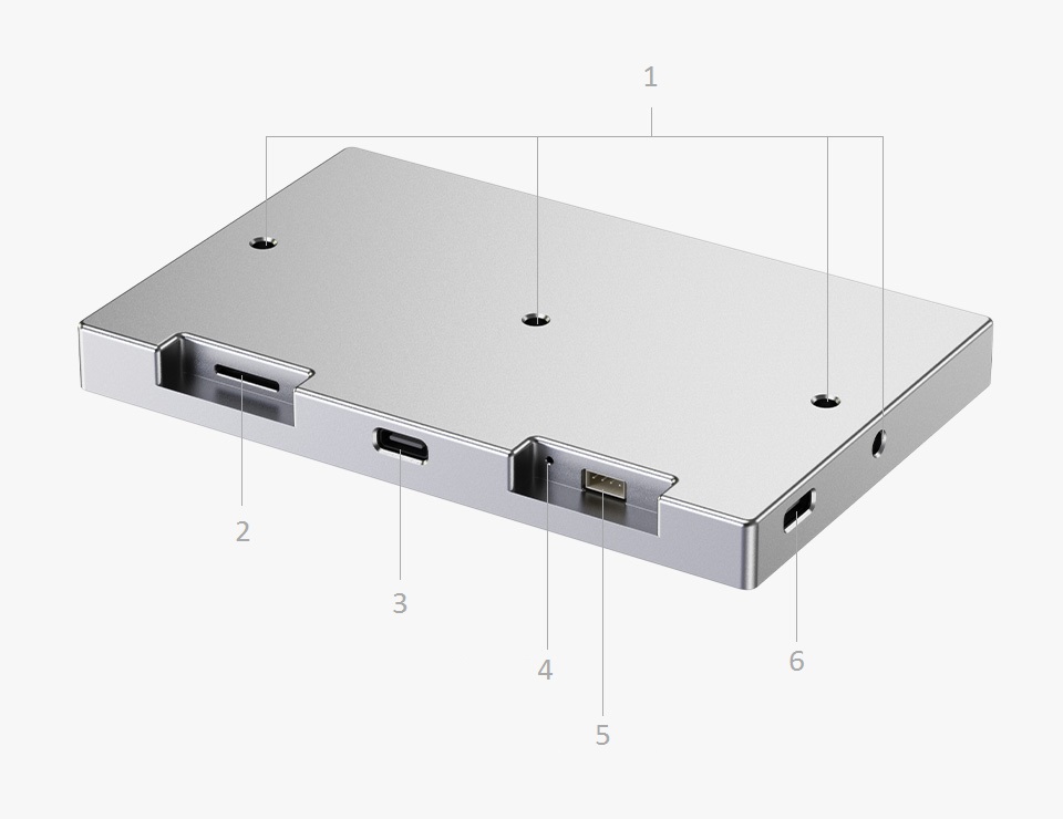 7-calowy monitor USB, dodatkowy ekran do obudowy PC Panel IPS 1024×600