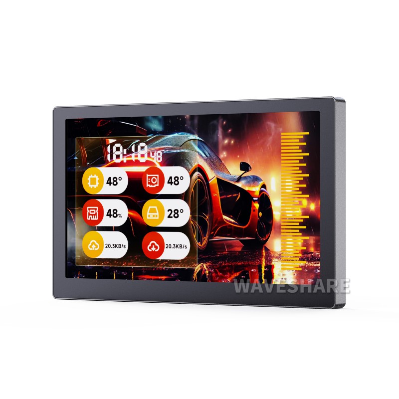 7-calowy monitor USB, dodatkowy ekran do obudowy PC Panel IPS 1024×600
