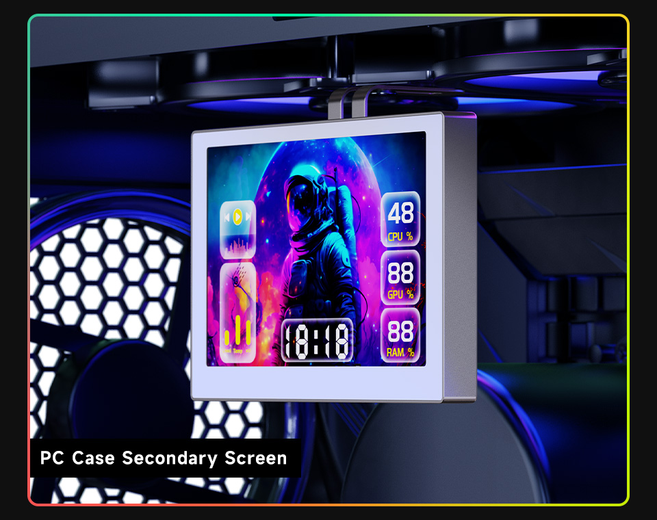 7-calowy monitor USB, dodatkowy ekran do obudowy PC Panel IPS 1024×600