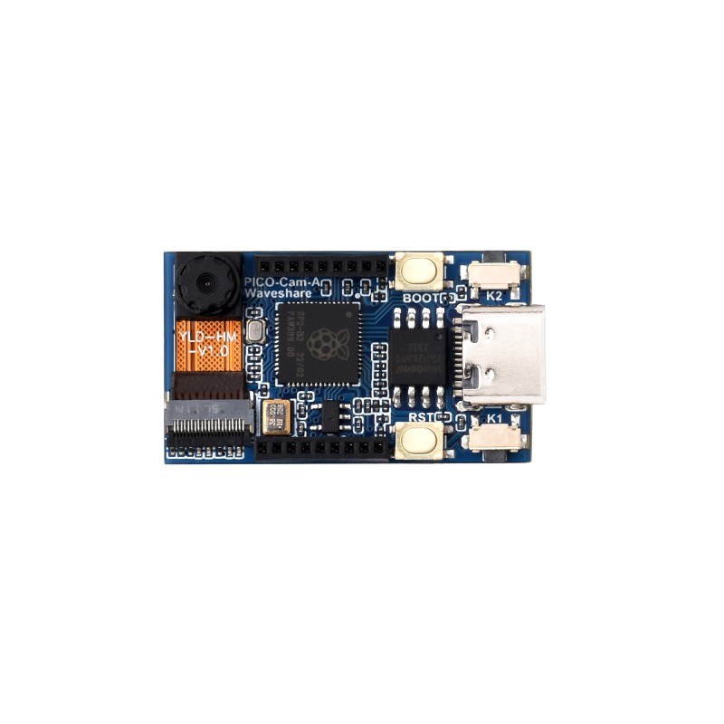 PICO-CAM-A RP2040 Development Board with Corex M0+ Processor, Built-in Camera, and 1.14