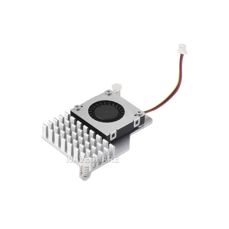 Radiator z aluminium z wentylatorem dedykowany dla Raspberry Pi 5